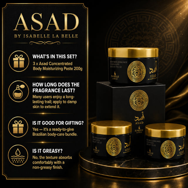 Isabelle La Belle Asad Trio de Pasta Corporal – Set Brasileño de Cuidado Corporal