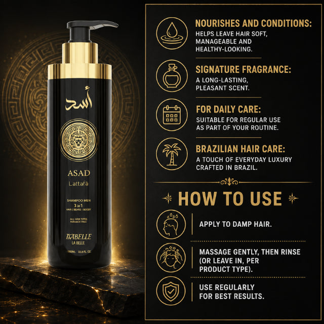 Isabelle La Belle Asad 3-in-1 Shampoo 500ml (16.9 fl oz)