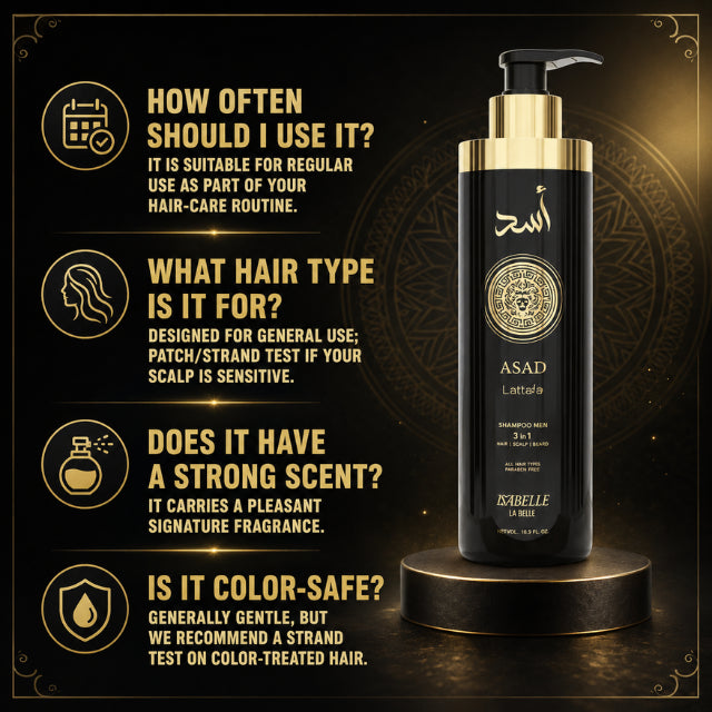 Isabelle La Belle Asad 3-in-1 Shampoo 500ml (16.9 fl oz)