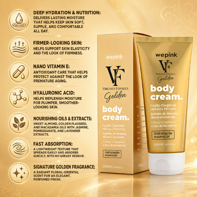 Wepink VF Golden Body Cream – Floral Hydration with Nano Vitamin E – 6.76 fl oz (200 ml)
