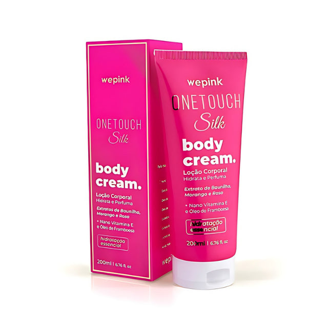 Wepink One Touch Silk Body Cream – Silky Floral-Fruity Hydration – 6.76 fl oz (200 ml)