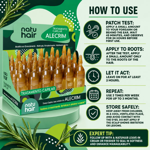 Ampolla Tratamiento Capilar de Romero NatuHair – 10 ml