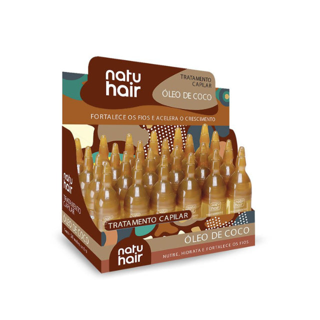 Ampollas Tratamiento Capilar con Aceite de Coco NatuHair – Paquete de 6 (6 x 10 ml)