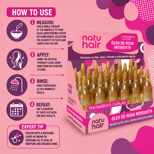 NatuHair Rosehip Hair Treatment Ampoule – 10 ml