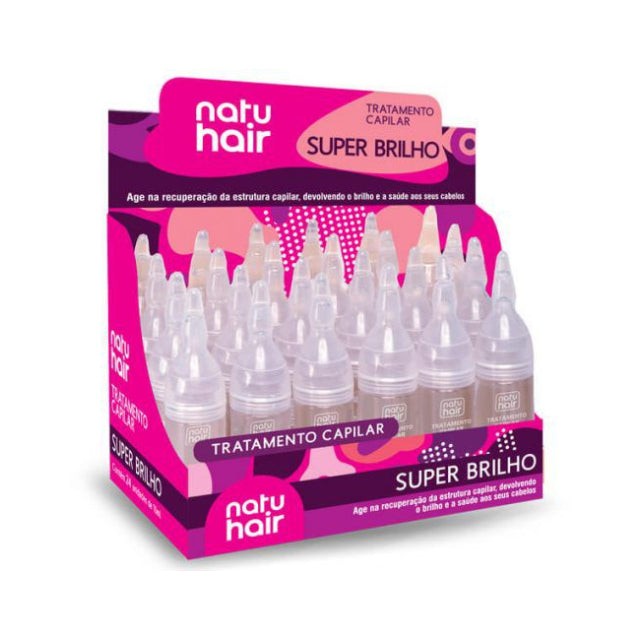 NatuHair Super Shine Hair Treatment Ampoules – Pack of 6 (6 x 10 ml)