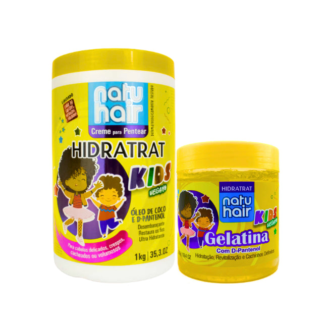 NatuHair Hidratrat Kids Combing Cream + Gelatina Kit – 550 g