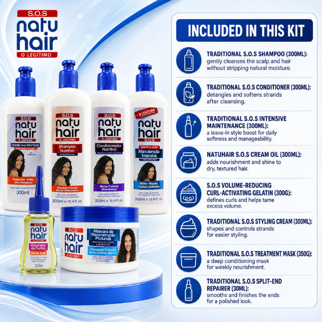 Kit Completo Línea Tradicional SOS NatuHair