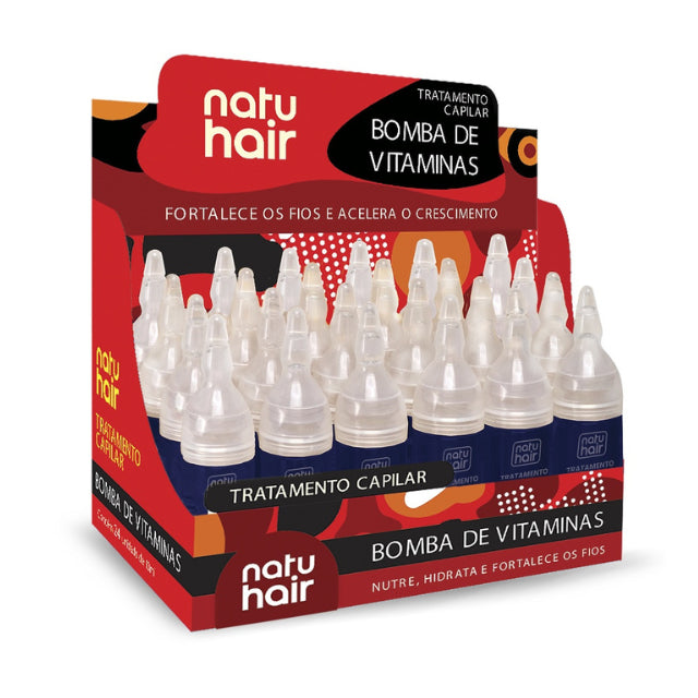 Ampollas de Tratamiento Capilar Bomba de Vitaminas NatuHair – Pack de 12 (12 x 10 ml)