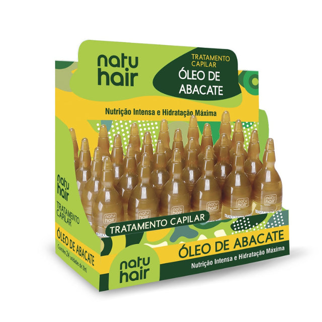 Ampollas de Tratamiento con Aceite de Aguacate NatuHair – Pack de 12 (12 x 10 ml)