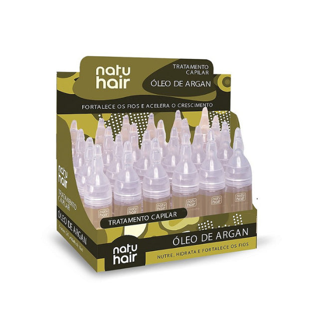 Ampollas de Tratamiento con Aceite de Argan NatuHair – Pack de 12 (12 x 10 ml)