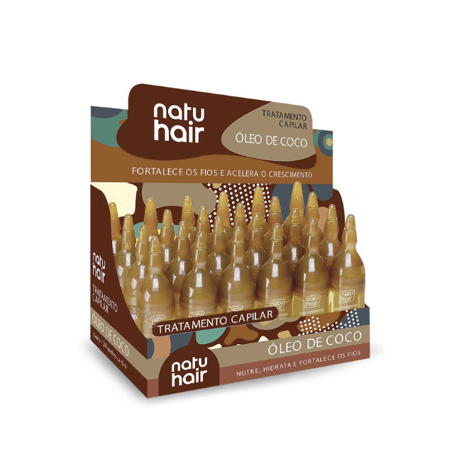NatuHair Coconut Oil Treatment Ampoules – Pack of 12 (12 x 10 ml)