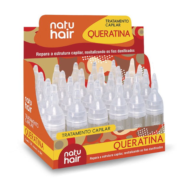 NatuHair Keratin Treatment Ampoules – Pack of 12 (12 x 10 ml)