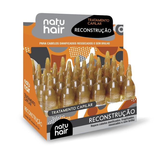 NatuHair Reconstruction Treatment Ampoules – Pack of 12 (12 x 10 ml)