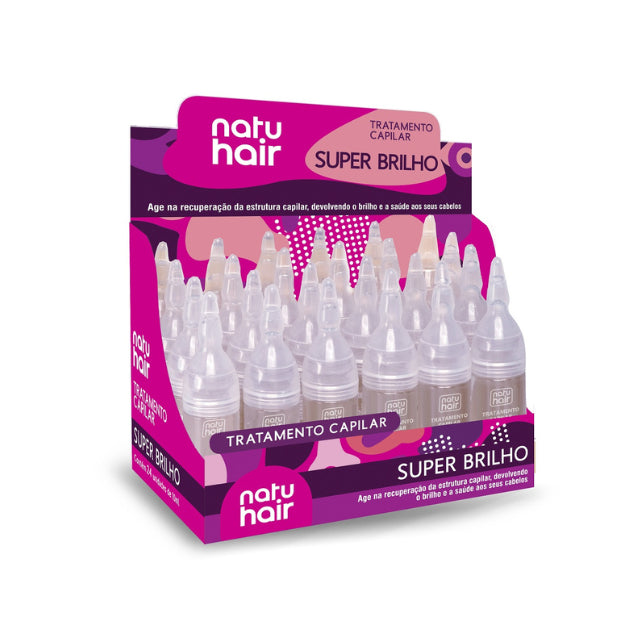 Ampollas de Tratamiento Capilar Súper Brillo NatuHair – Paquete de 12 (12 x 10 ml)