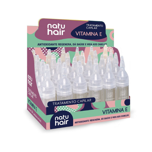 NatuHair Vitamin E Hair Treatment Ampoules – Pack of 12 (12 x 10 ml)