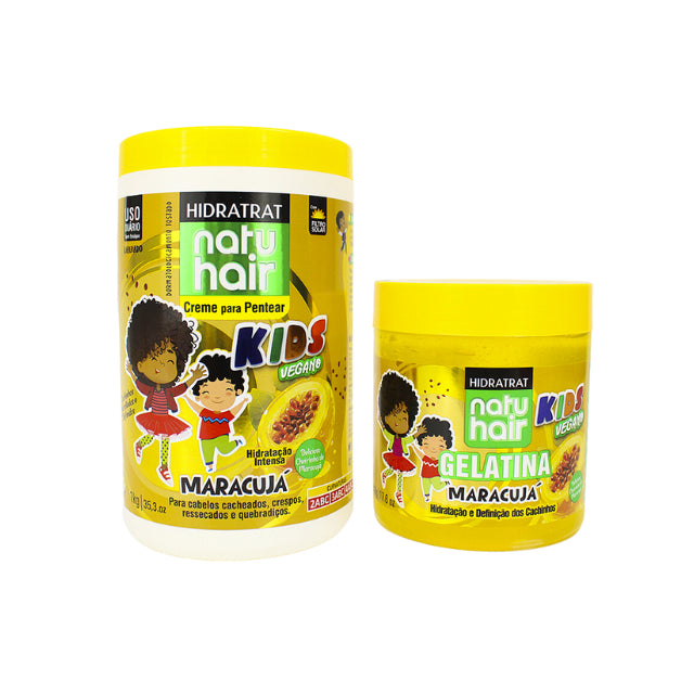 Kit NatuHair Crema Leave-In de Maracuyá + Gelatina para Niños – 500 g