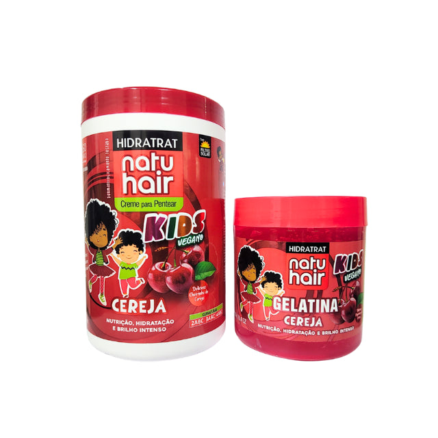 Kit NatuHair Crema para Peinar de Cereza + Gelatina de Cereza – 500 g