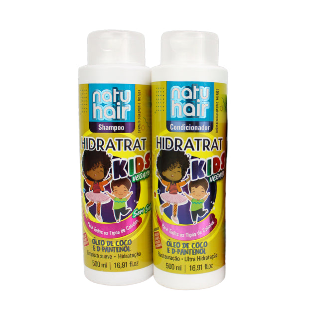 Kit de Champú y Acondicionador Vegano NatuHair para Niños – 500 ml