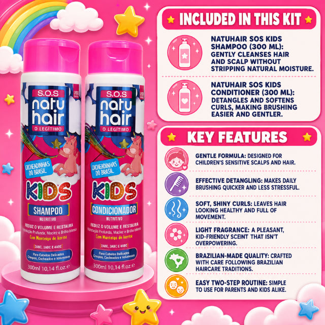 Kit Shampooing + Après-shampooing SOS Enfants NatuHair – 300 ml
