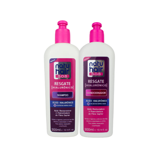 Kit de Champú y Acondicionador NatuHair SOS Hyaluronic Rescue – 300 ml + 300 ml