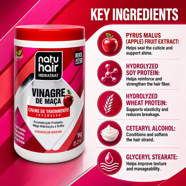 NatuHair Apple Vinegar Intensive Treatment Cream – 1 kg