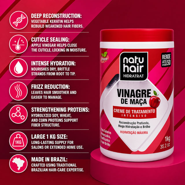 NatuHair Apple Vinegar Intensive Treatment Cream – 1 kg