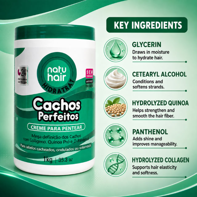 NatuHair Perfect Curls קרם לסירוק להשארה – 1 ק"ג