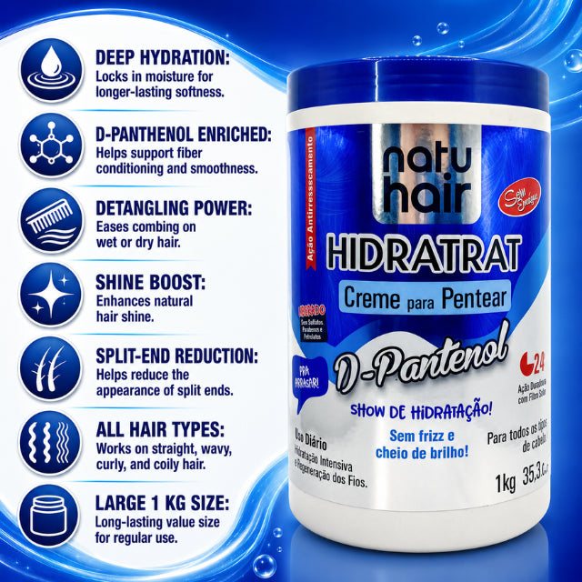 NatuHair קרם לסירוק עם D-פנתנול להשארה – 1 ק"ג