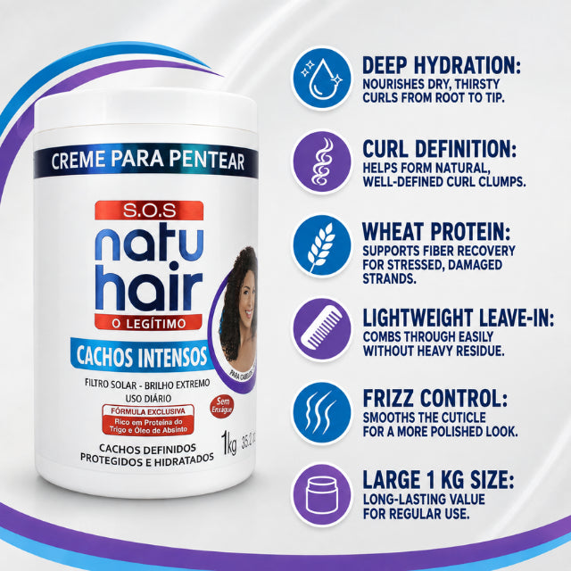 NatuHair SOS קרם לסירוק תלתלים אינטנסיביים – 1 ק"ג