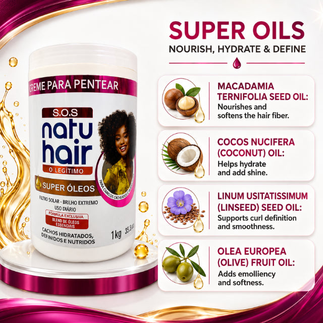 NatuHair SOS קרם לסירוק שמנים עוצמתיים – 1 ק"ג