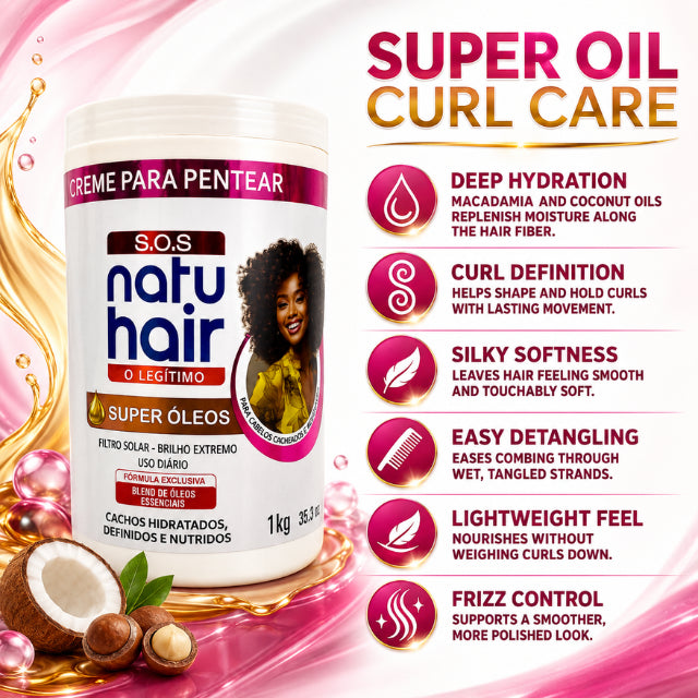 NatuHair SOS קרם לסירוק שמנים עוצמתיים – 1 ק"ג