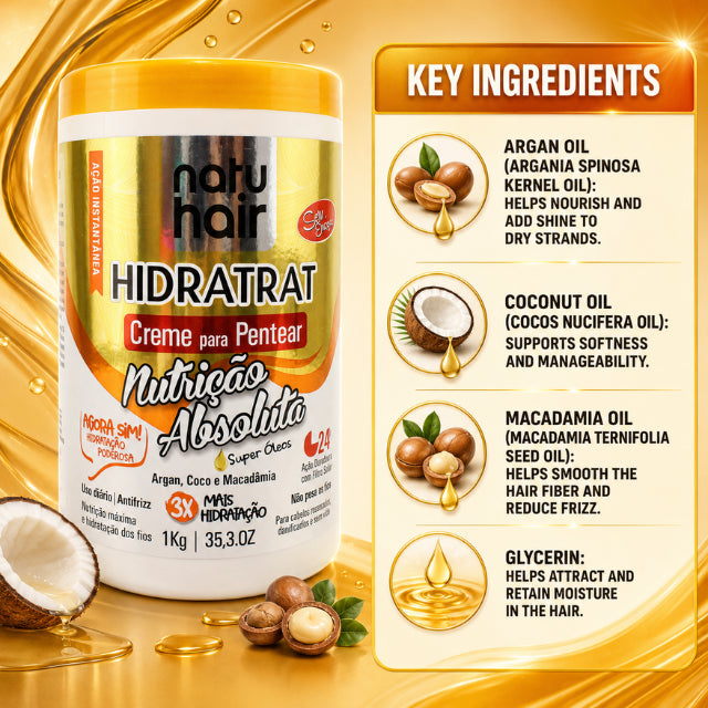 NatuHair Absolute Nutrition Super Oils Creme Desembaraçante Leave-In – 1 kg