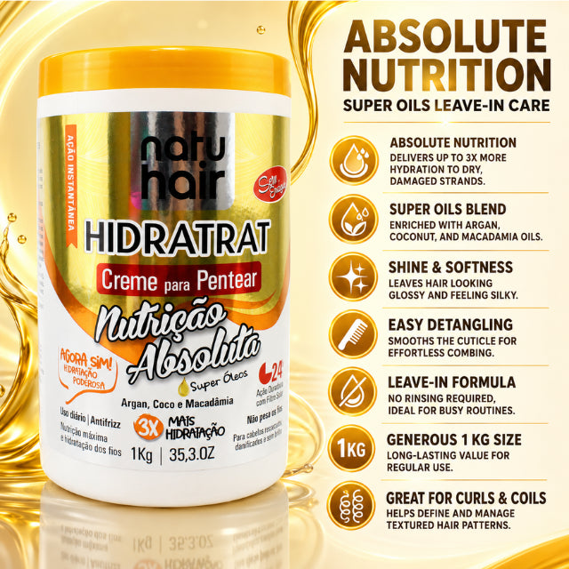 NatuHair Absolute Nutrition Super Oils Creme Desembaraçante Leave-In – 1 kg