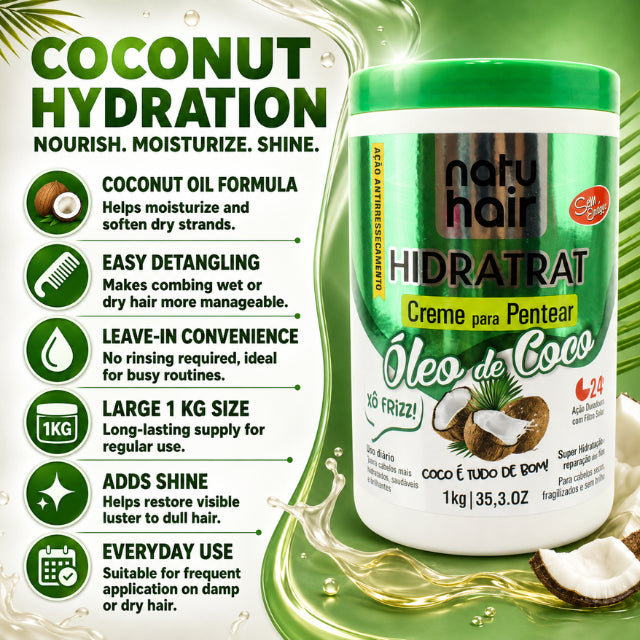 NatuHair Coconut Oil Leave-In Combing Cream – 1 kg