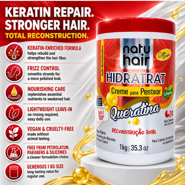 NatuHair Keratin Leave-In Combing Cream – 1 kg