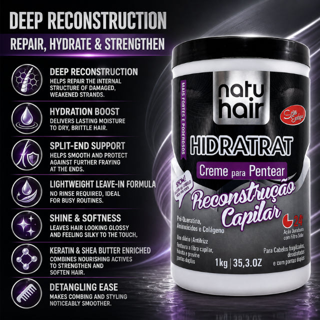 NatuHair Hair Reconstruction Leave-In Combing Cream – 1 kg