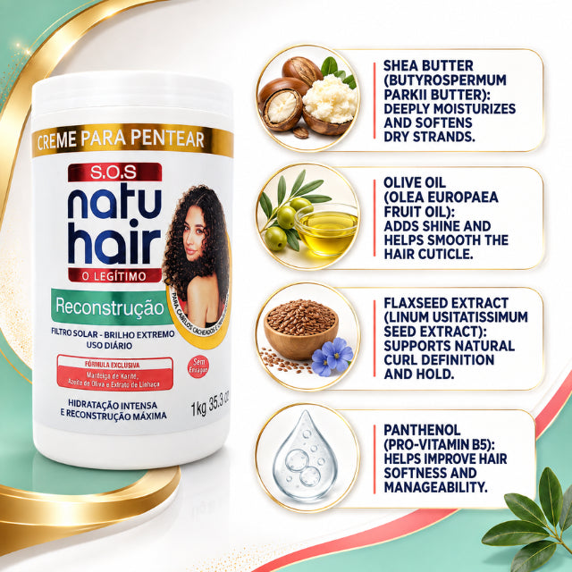 NatuHair SOS Reconstruction Leave-In Combing Cream – 1 kg