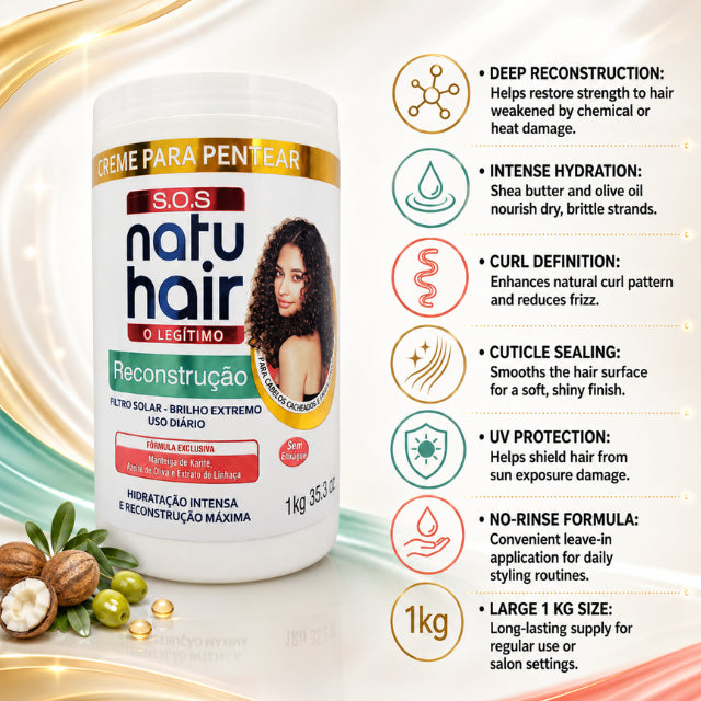 NatuHair SOS Reconstruction Leave-In Combing Cream – 1 kg
