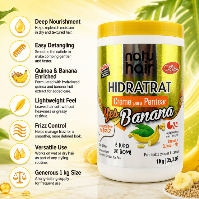 Crema para Peinar Yes! Banana NatuHair Leave-In – 1 kg