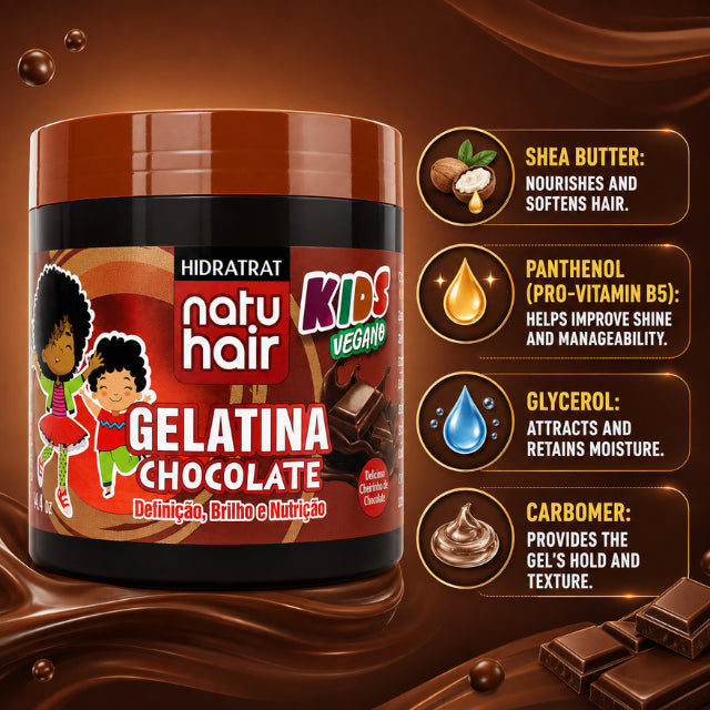 NatuHair Chocolate Kids Vegan Gelatin – 550 g