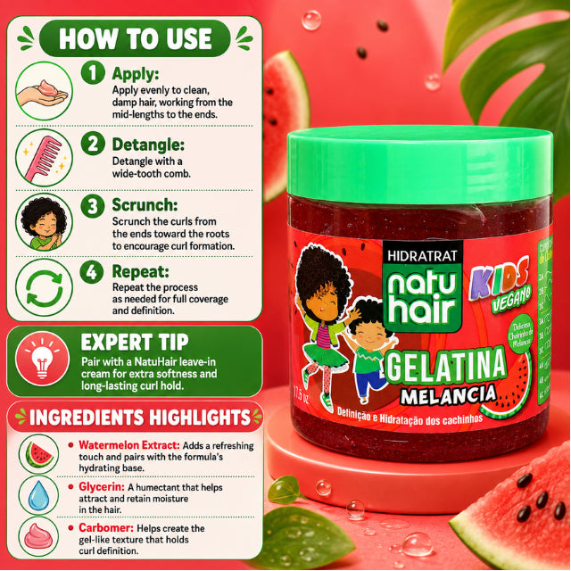NatuHair Kids Watermelon Gelatin – 500 g