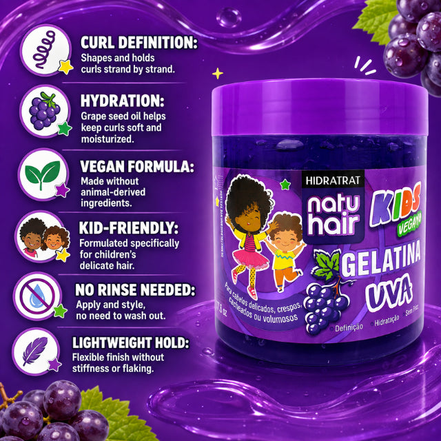 NatuHair Kids Vegan Grape Gel – 500 g