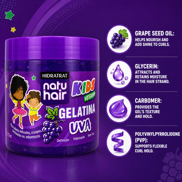 NatuHair Kids Vegan Grape Gel – 500 g