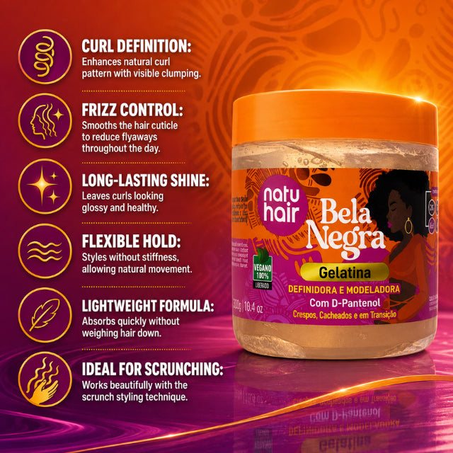 Gelatine Bela Negra NatuHair – 550 g