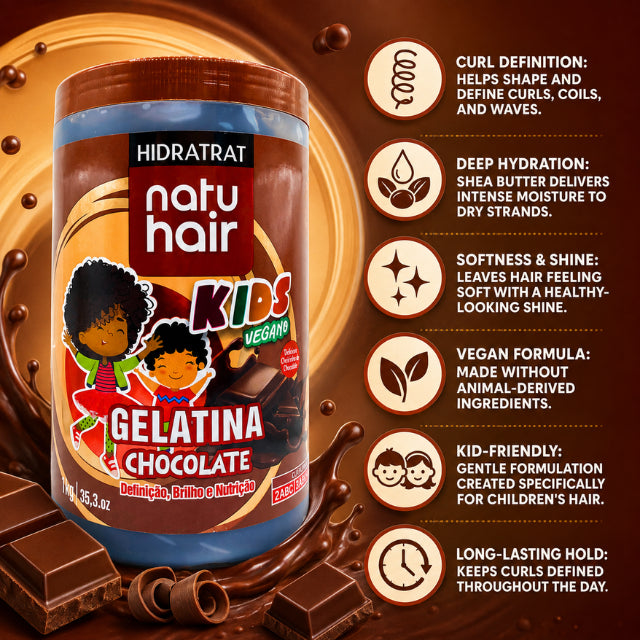 ג'לטין Vegan Hair שוקולד לילדים Hidratrat NatuHair – 1 ק"ג
