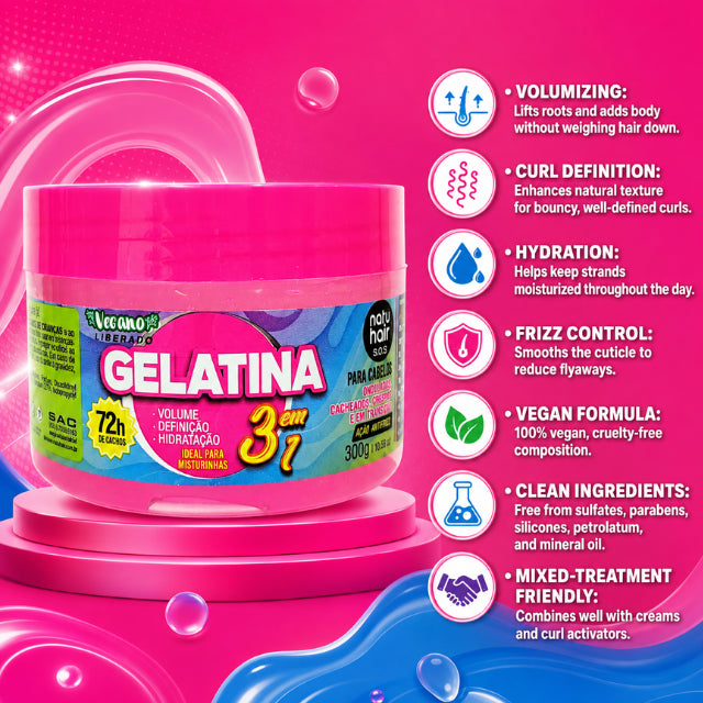 Gelatina SOS 3-in-1 NatuHair – 300 g