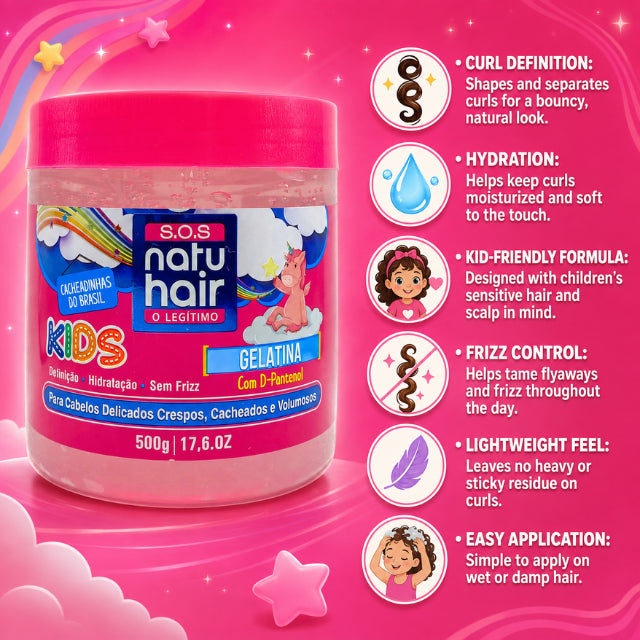 ג'לטין SOS לילדים NatuHair – 500 ג'