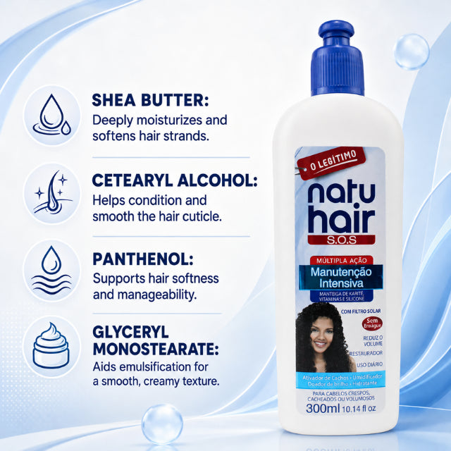 Crema Tradizionale SOS Manutenzione Intensiva NatuHair (Scegli la Taglia: 300 ml o 500 ml)