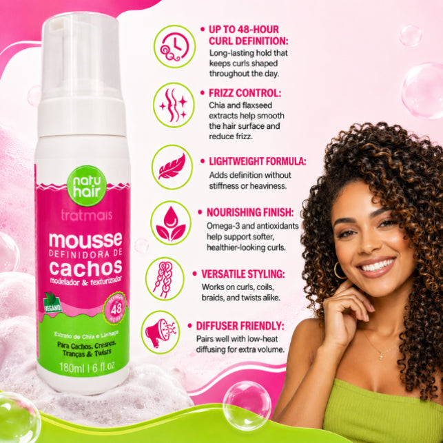 קצף לעיצוב תלתלים TratMais NatuHair – 180 מ"ל