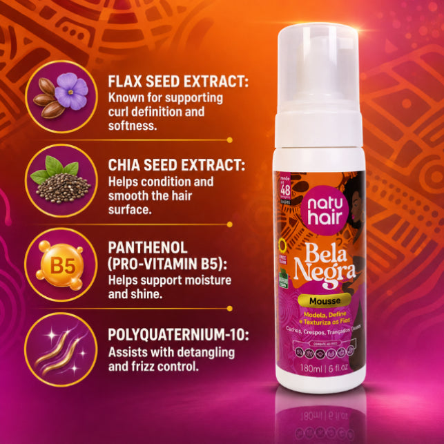 קצף תלתלים Bela Negra NatuHair – 180 מ"ל